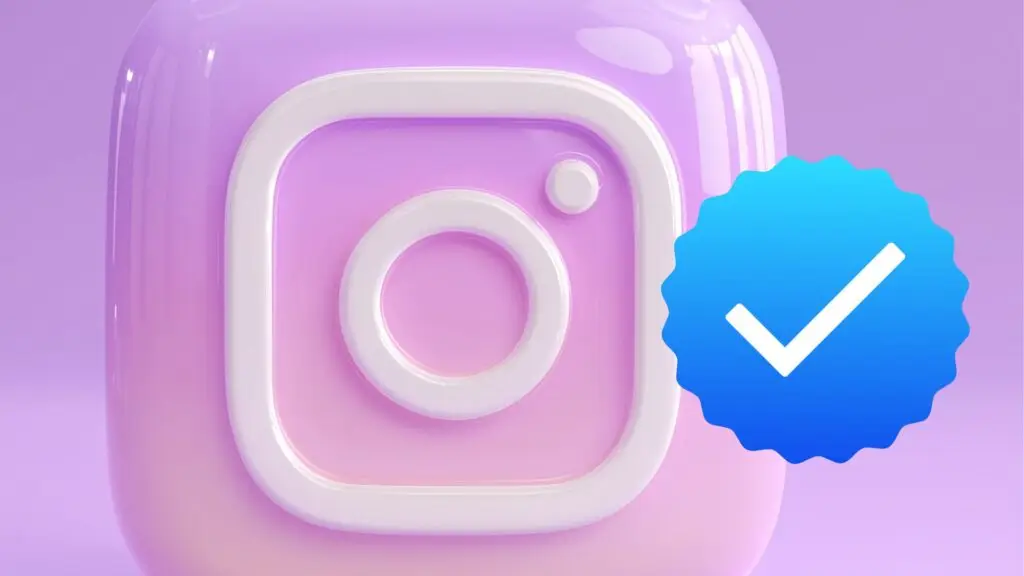 Blauer Haken bei Instagram